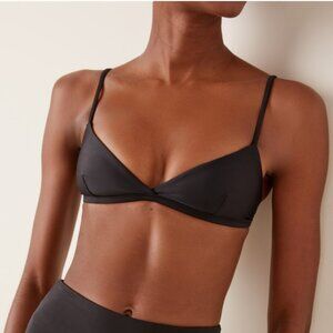 Matteau Tri Cropped Bikini Top Black Size 2